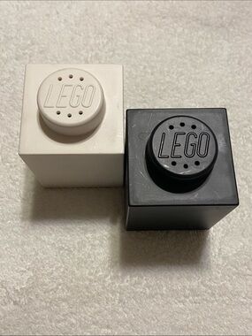 LEGO Black & White salt and pepper shakers
